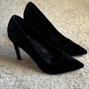 Forever 21 Black Velvet High Heels